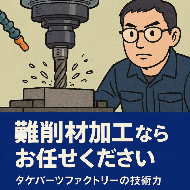難削材加工ならお任せください｜タケパーツファクトリーの技術力