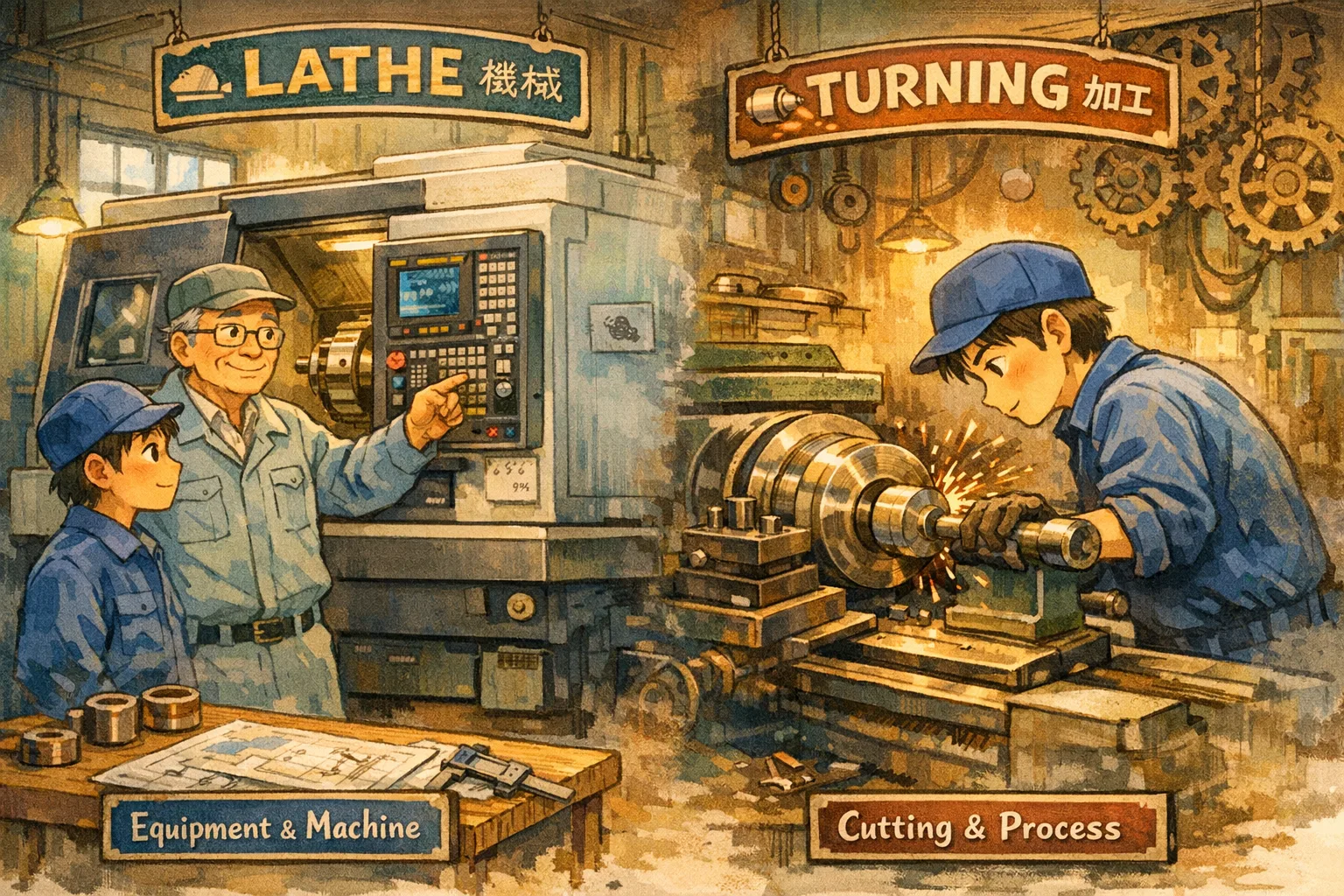 旋盤は英語でなんという? Lathe or Turning